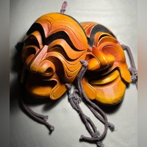 Korean Hahoetel Theater Masks Wall Hanging